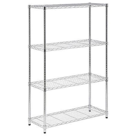 Honey-Can-Do 4-Tier Shelving Unit, Chrome 217756